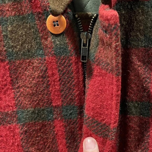 L.L BEAN PLAID ZIP VINTAGE COAT - Picture 7 of 15